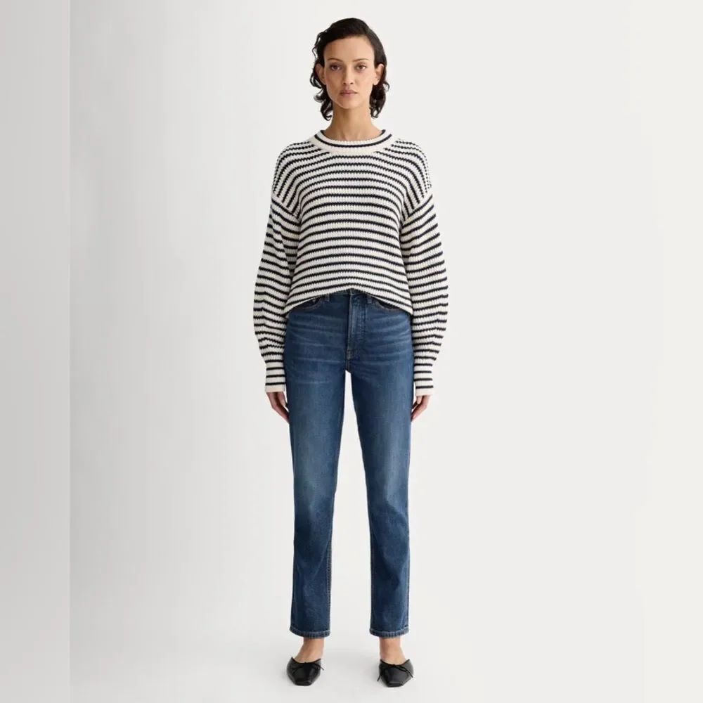 NWOT Everlane High Rise Straight Leg 26.5” inseam Medium Wash Jeans